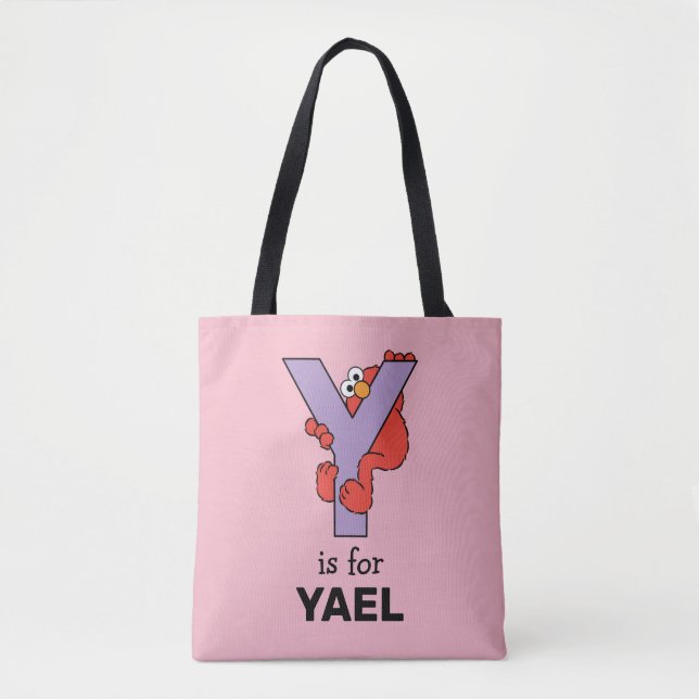 Elmo Alphabet | Y Purple Tote Bag (Front)