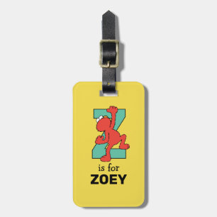 Elmo Alphabet Z Teal Luggage Tag