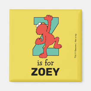 Elmo Alphabet Z Teal Magnet