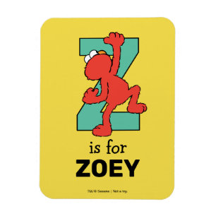 Elmo Alphabet Z Teal Magnet