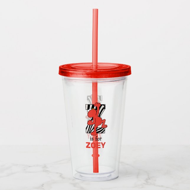 Elmo Alphabet | Z Zebra Acrylic Tumbler (Front)