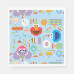 Elmo and Abby Birthday Napkin