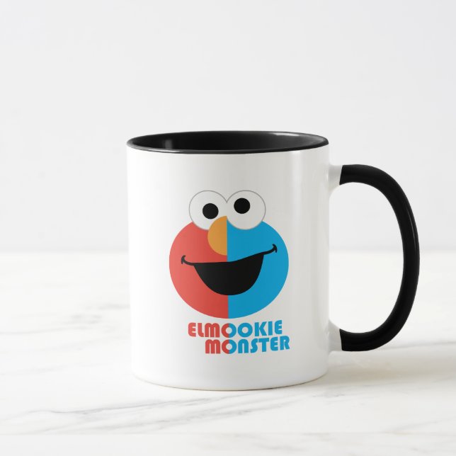 Elmo and Cookie Half Face Mug (Right)