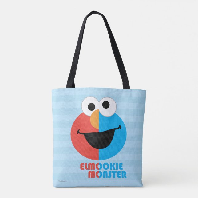 Elmo and Cookie Half Face Tote Bag (Back)