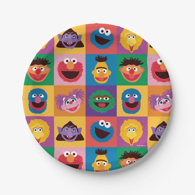 Elmo and Friends Wrapping Paper Plate (Front)