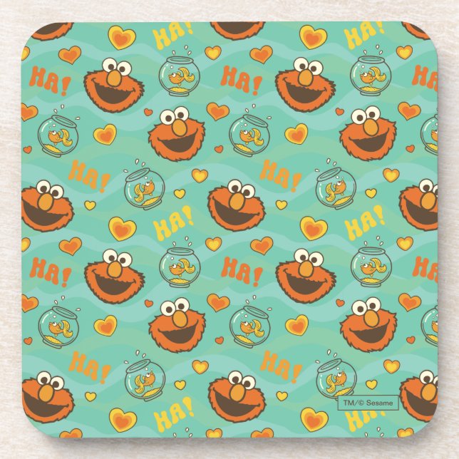 Elmo and Goldfish Pattern Coaster (Front)