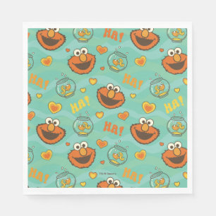 Elmo and Goldfish Pattern Napkin