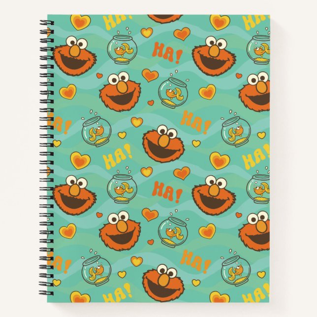 Elmo and Goldfish Pattern Notebook (Front)