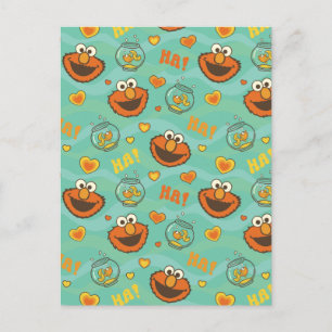 Elmo and Goldfish Pattern Postcard