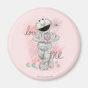 Elmo B&W Sketch Drawing Magnet