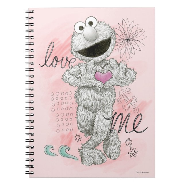 Elmo B&W Sketch Drawing Notebook (Front)