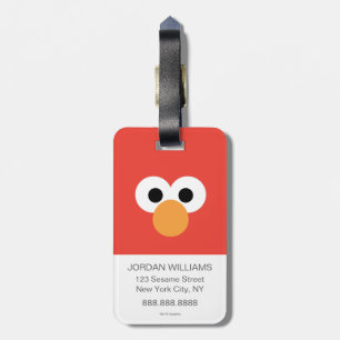 Elmo Big Face Luggage Tag