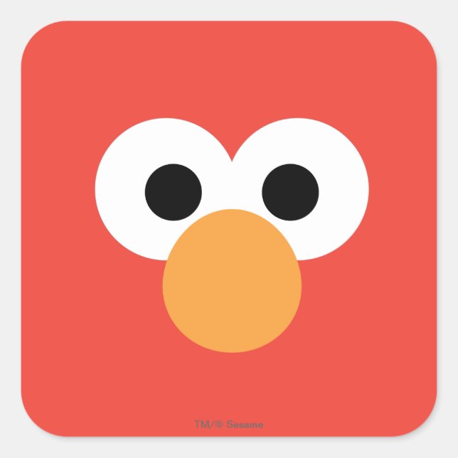 Elmo Big Face Square Sticker (Front)