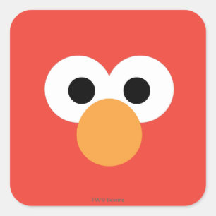 Elmo Big Face Square Sticker