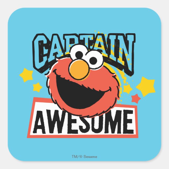 Elmo Captain Comic Square Sticker (Front)