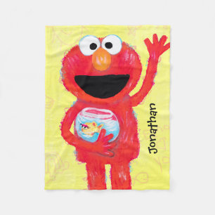 Elmo Character Art Illustration Fleece Blanket