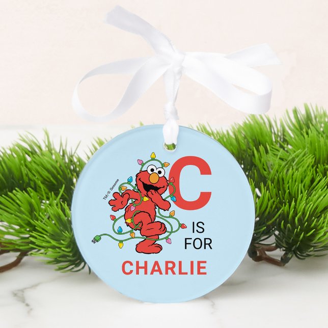 Elmo Christmas | Personalised Name & Photo Ornament (Creator Uploaded)