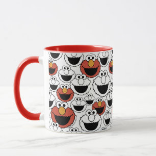 Elmo Color Pop Face Pattern Mug