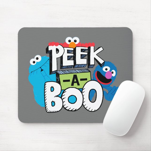 Elmo, Cookie & Grover | Peek-a-Boo Mouse Mat (With Mouse)