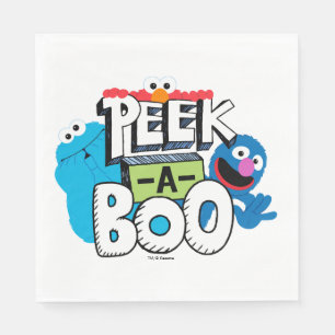 Elmo, Cookie & Grover Peek-a-Boo Napkin