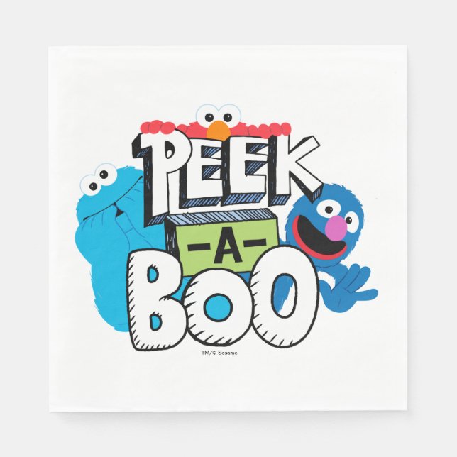 Elmo, Cookie & Grover | Peek-a-Boo Napkin (Front)