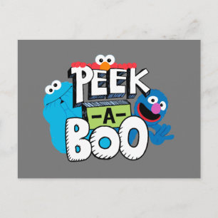 Elmo, Cookie & Grover Peek-a-Boo Postcard