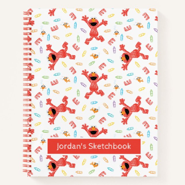 Elmo Crayon Pattern Drawing Notebook (Front)