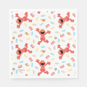 Elmo Crayon Pattern Napkin