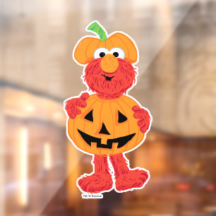 Elmo Cute as Pumpkin Window Cling