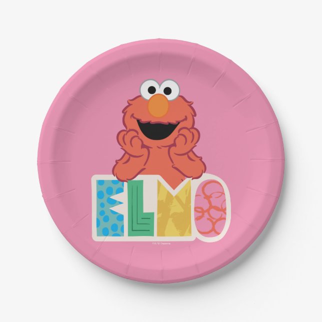 Elmo Cute & Fun Paper Plate (Front)