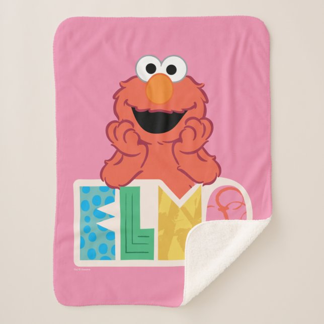 Elmo Cute & Fun Sherpa Blanket (Front)