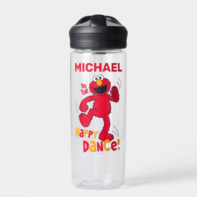 Elmo | Do the Happy Dance  | Add Your Name Water Bottle (Front)