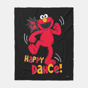Elmo Do the Happy Dance Fleece Blanket