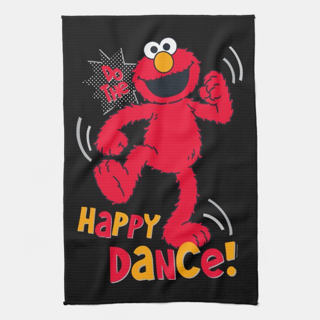 Elmo | Do the Happy Dance Tea Towel (Vertical)