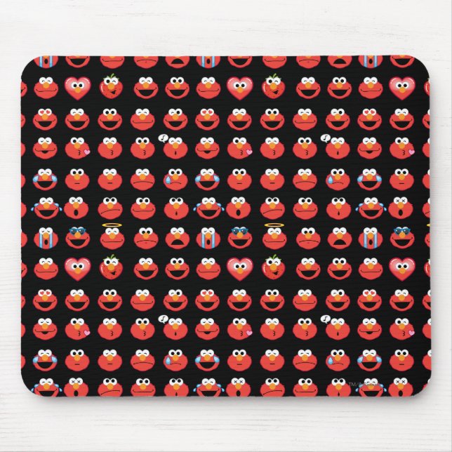 Elmo Emoji Pattern Mouse Mat (Front)
