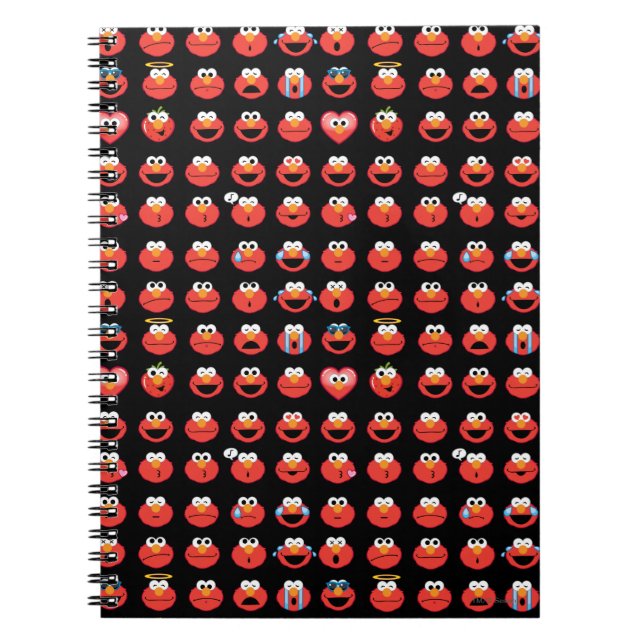Elmo Emoji Pattern Notebook (Front)
