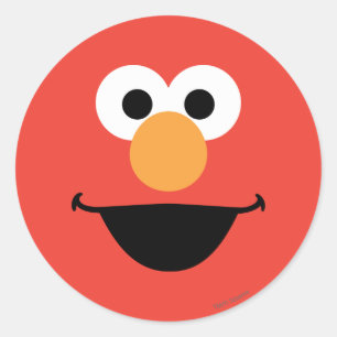 Elmo Face Art Classic Round Sticker