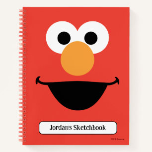 Elmo Face Art Drawing Notebook