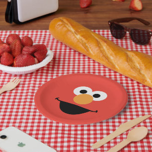 Elmo Face Art Paper Plate