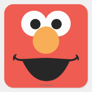 Elmo Face Art Square Sticker