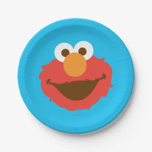 Elmo Face Paper Plate