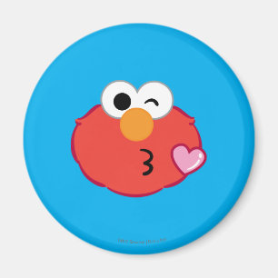 Elmo Face Throwing a Kiss Magnet