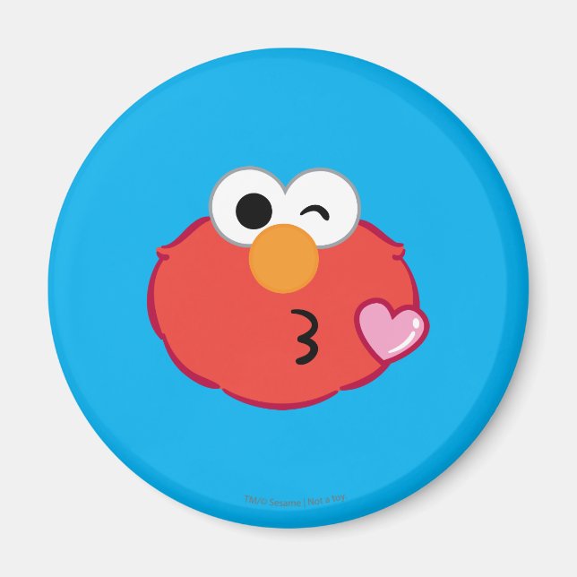 Elmo Face Throwing a Kiss Magnet (Front)