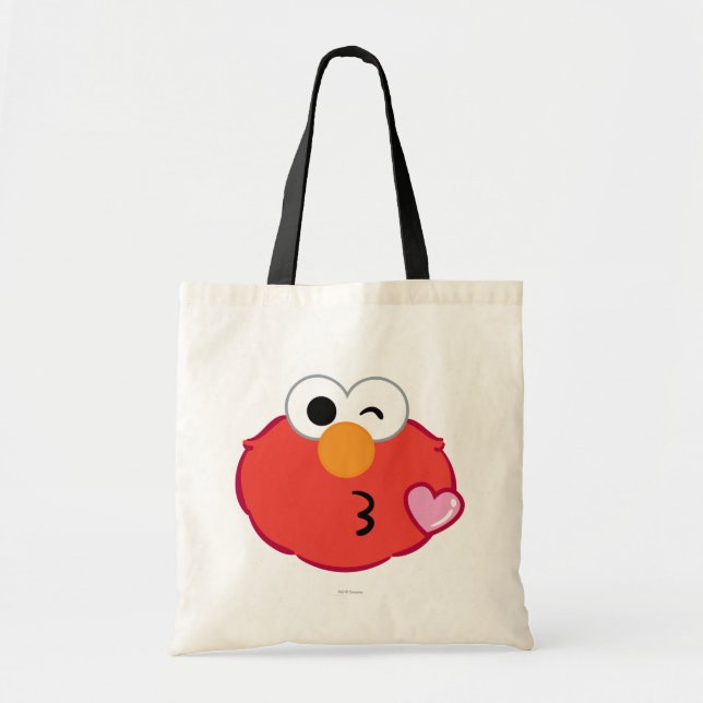 Elmo Face Throwing a Kiss Tote Bag (Front)