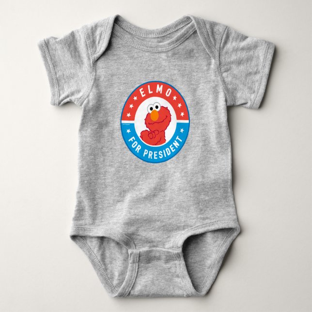 Elmo for President Badge Baby Bodysuit (Front)