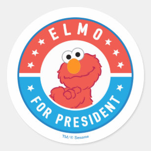 Elmo for President Badge Classic Round Sticker