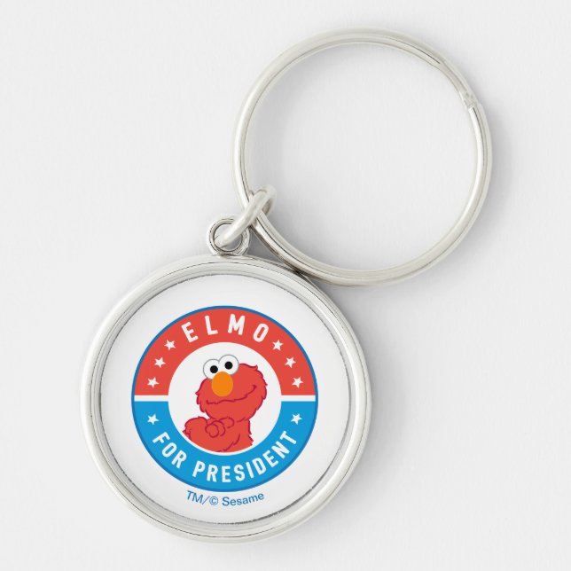 Elmo for President Badge Key Ring (Front)