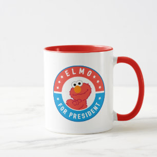 Elmo for President Badge Mug