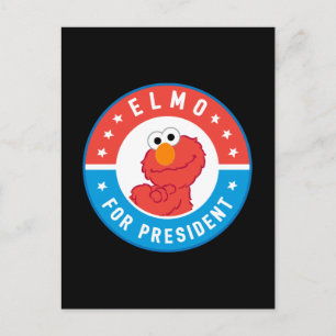 Elmo for President Badge Postcard