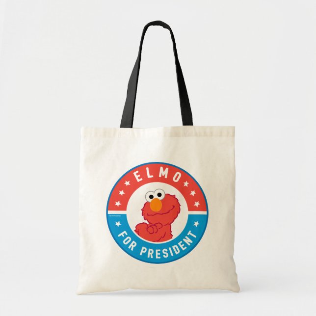 Elmo for President Badge Tote Bag (Front)